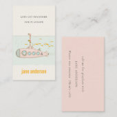 Carte De Visite Sous-marin Monogramme Enfant Joueur Appel (Devant / Derrière)