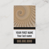 Carte De Visite Sous-remorque Tan Spiral Abstrait (Devant)