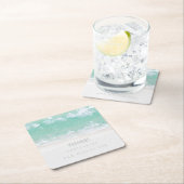 CARTE DE VISITE SOUS-VERRE EN PAPIER : VAGUES OCÉA (En situation)