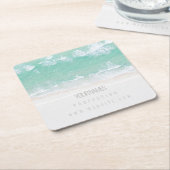 CARTE DE VISITE SOUS-VERRE EN PAPIER : VAGUES OCÉA (Incliné)