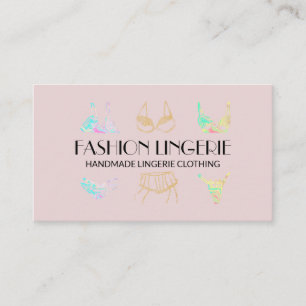 Carte De Visite Sous-vêtements rose blush boutique féminine linger