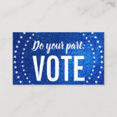 Carte De Visite Soutenez Kamala Harris 2024 Progrès et unité (Dos)