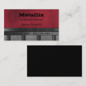 Carte de visite souterrain de tuyaux métalliques, (Devant / Derrière)