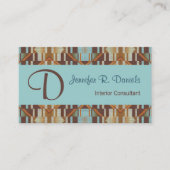 Carte De Visite Southwestern Geometric Interior Consultant (Devant)