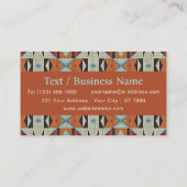 Carte De Visite Southwestern Tribal Pattern Inspired Custom (Dos)