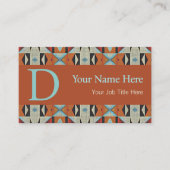 Carte De Visite Southwestern Tribal Pattern Inspired Custom (Devant)