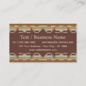 Carte De Visite Southwestern Tribal Pattern Inspired Custom (Dos)