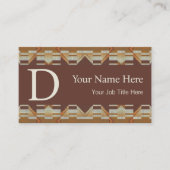 Carte De Visite Southwestern Tribal Pattern Inspired Custom (Devant)