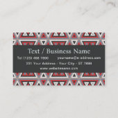 Carte De Visite Southwestern Tribal Pattern Inspired Custom (Dos)
