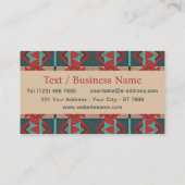 Carte De Visite Southwestern Tribal Pattern Inspired Custom (Dos)