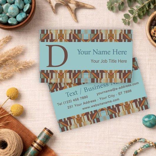 Carte De Visite Southwestern Tribal Pattern Inspired Custom