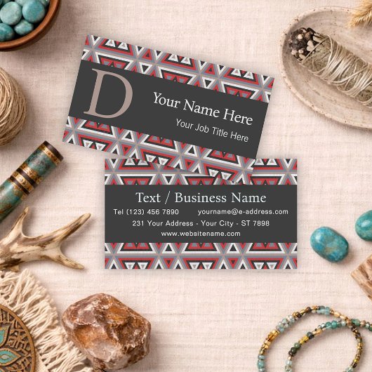 Carte De Visite Southwestern Tribal Pattern Inspired Custom