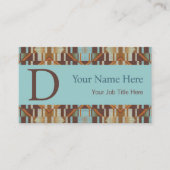 Carte De Visite Southwestern Tribal Pattern Inspired Custom (Devant)