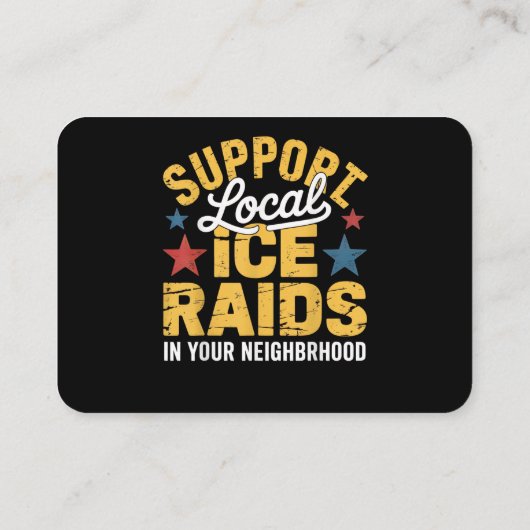 Carte De Visite Soutien à l'immigration ICE (Dos)