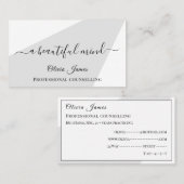 Carte De Visite Soutien minimal en matière de counselling en santé (Devant / Derrière)