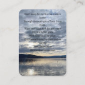 Carte De Visite Souvenir commémoratif Coucher du soleil du soir du (Dos)