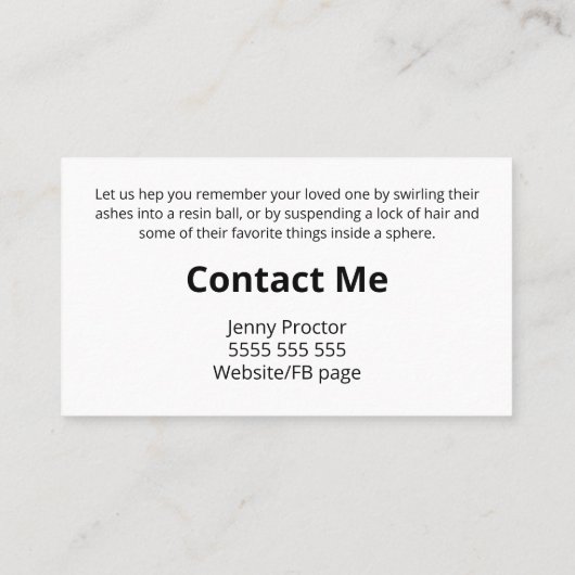 Carte De Visite Souvenir du souvenir (Dos)