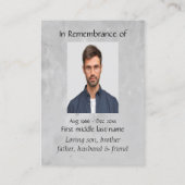 Carte De Visite Souvenir du souvenir du souvenir du mont Wolf (Dos)