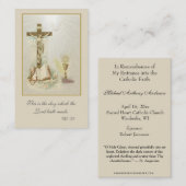 Carte De Visite Souvenir Sacrement catholique de l'initiation (Devant / Derrière)