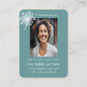 Carte De Visite Souvenirs de poche Souvenirs Queen Anne Lace Flowe (Dos)