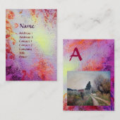 CARTE DE VISITE SOUVENIRS DE TOSCANE MONOGRAMME (Devant / Derrière)
