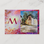 CARTE DE VISITE SOUVENIRS TOSCANE 2 MONOGRAMME (Dos)