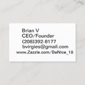 CARTE DE VISITE SOYEZ GENTIL (Dos)