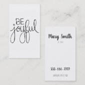 Carte De Visite Soyez Joyeux (Devant / Derrière)