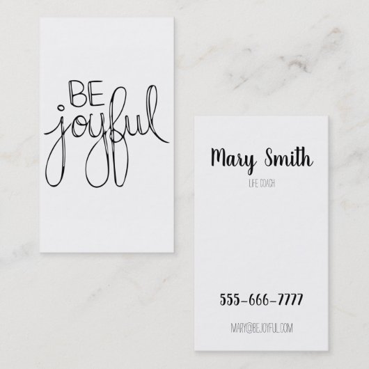 Carte De Visite Soyez Joyeux (Devant / Derrière)