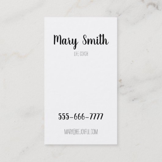 Carte De Visite Soyez Joyeux (Dos)