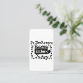Carte De Visite Soyez La Raison Pour Laquelle Quelqu'Un Sourit Auj (Debout devant)