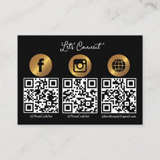 Carte De Visite Soyons sociaux | Code QR moderne (Devant)