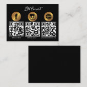 Carte De Visite Soyons sociaux | Code QR moderne (Devant / Derrière)