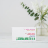 Carte De Visite Sozialarbeiterin travailleur social (Debout devant)