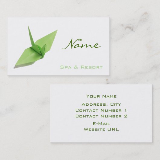 Carte de visite spa (Devant / Derrière)