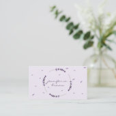 Carte De Visite Spa Aromathérapie Lavande (Debout devant)