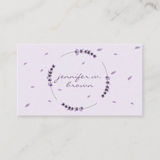 Carte De Visite Spa Aromathérapie Lavande (Devant)
