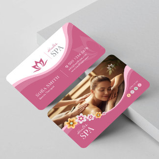 Carte De Visite Spa, Beauty Therapist, Body Massage Spa