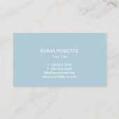 Carte De Visite Spa bleu-clair de thérapie de massage de mains (Dos)