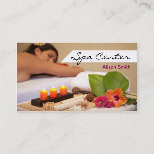 Carte De Visite Spa Center et Massage Business card (Devant)