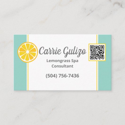 Carte de visite Spa citronnelle (Devant)