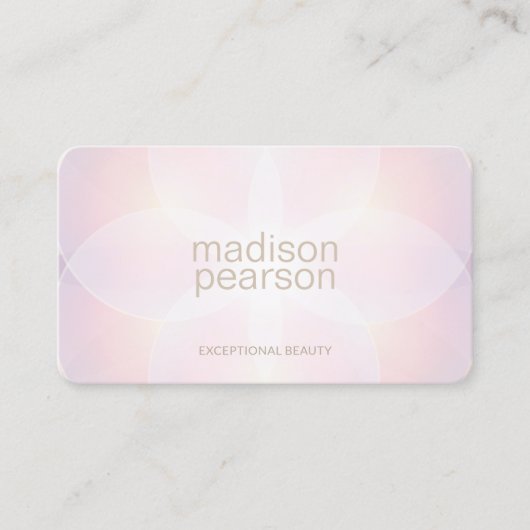 Carte De Visite Spa de beauté Abstrait Pastel Pink (Devant)
