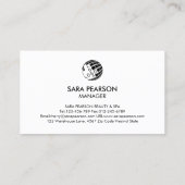 Carte De Visite Spa de beauté Élégant or Monogramme (Dos)