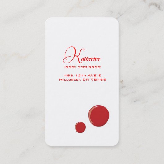 Carte de visite Spa de beauté Nails Salon (Dos)