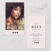 carte de visite spa de beauté simple et élégant (Devant / Derrière)