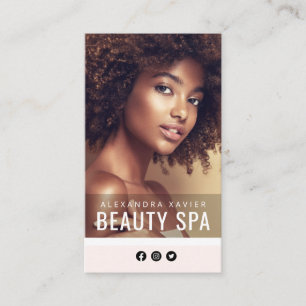 carte de visite spa de beauté simple et élégant