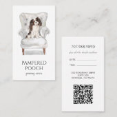 Carte De Visite Spa de chien de poche choyé Grosse (Devant / Derrière)