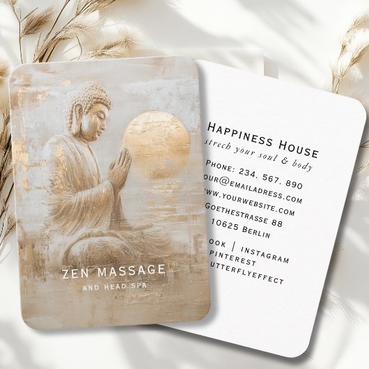 Carte De Visite Spa de guérison Zen Bouddha