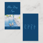 Carte De Visite Spa de la Journée bleue (Devant / Derrière)