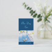 Carte De Visite Spa de la Journée bleue (Debout devant)
